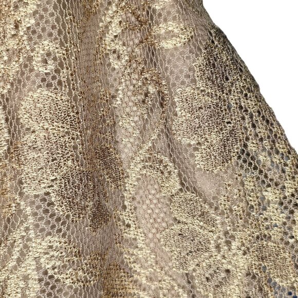 Banana Republic Heritage Women's Floral Gold Lace Cami Tank Top M Lined - Picture 5 of 6